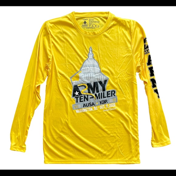 US ARMY TEN-MILER WASHINGTON DC 2020 LONG SLEEVE T-SHIRT SIZE MEDIUM UNISEX - Picture 1 of 9